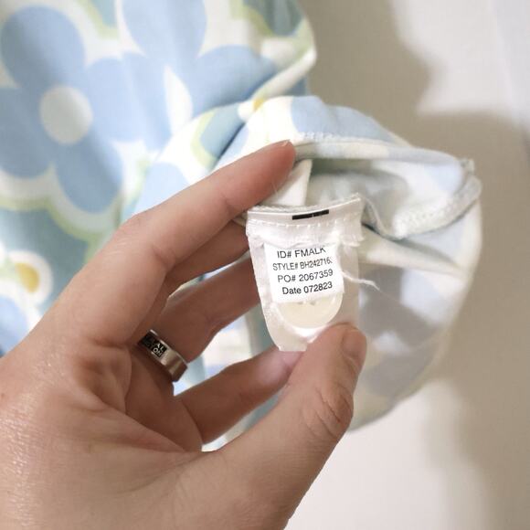 Bed Head PJs Blue Floral Button Front Pajama Top 2X Comfy Retro Mod - Picture 5 of 5